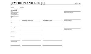 Jak zrobić plan lekcji w Excelu - krok po kroku bez błędów