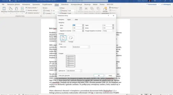 Jak zrobić marginesy w Wordzie: Proste kroki, aby uniknąć błędów