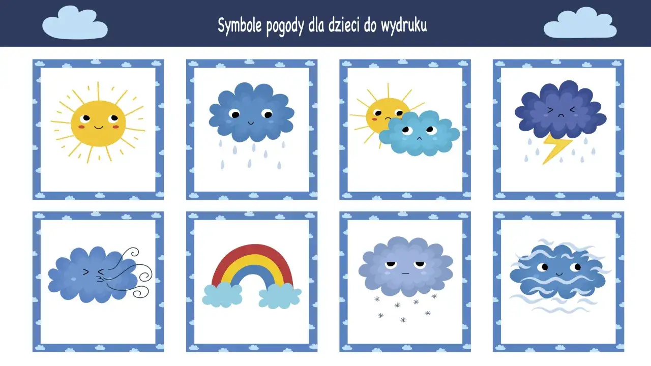 różne zjawiska pogodowe grafika